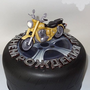 Торт жёлтый мотоцикл купить - магнитогорск.сладкоежкин.рф